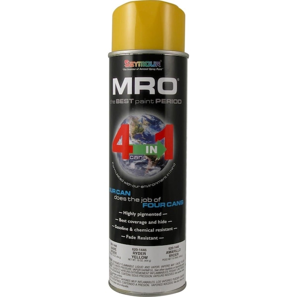 Vortex 20 oz MRO Industrial High Solids Spray Paint Ryder Yellow VO3759088 - main